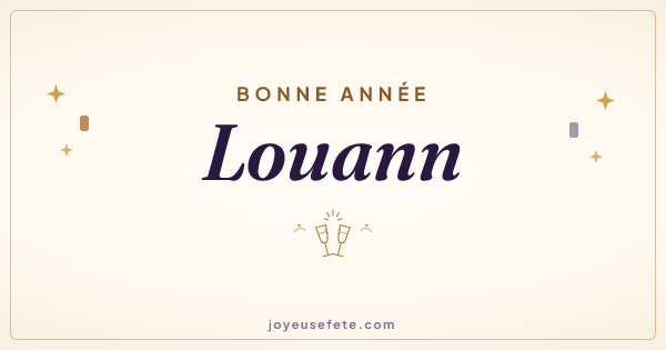 Image « Bonne année Louann » au format large