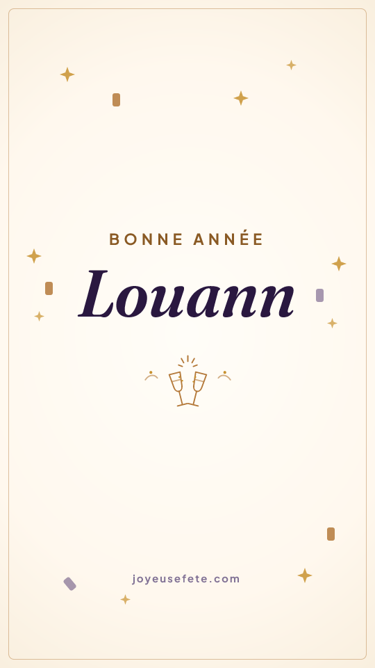 Image « Bonne année Louann » au format story