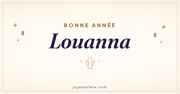 Image « Bonne année Louanna » au format large