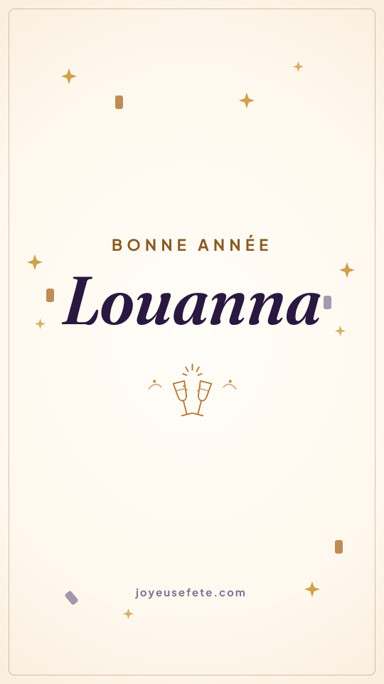 Image « Bonne année Louanna » au format story
