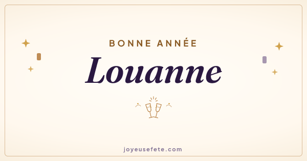 Image « Bonne année Louanne » au format large