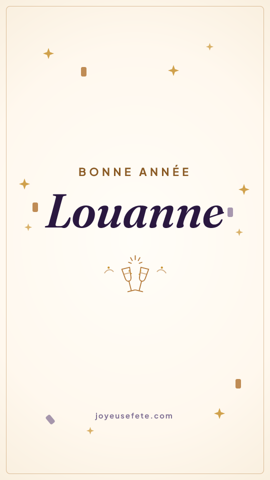 Image « Bonne année Louanne » au format story