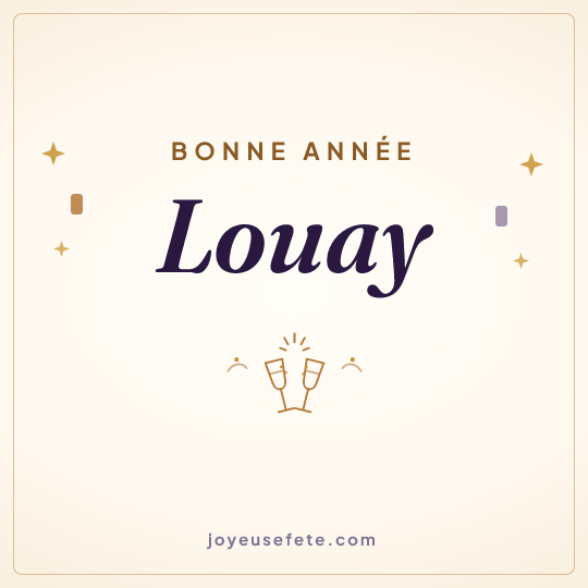Image carrée « Bonne année Louay » pour WhatsApp
