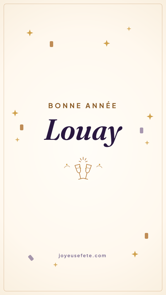 Image « Bonne année Louay » au format story