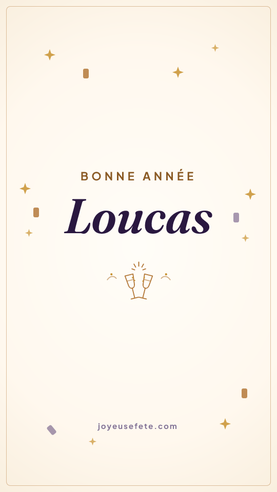 Image « Bonne année Loucas » au format story