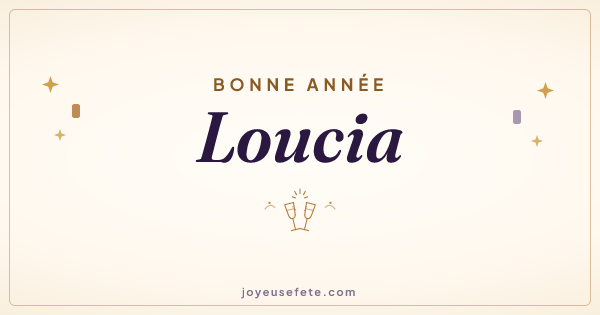 Image « Bonne année Loucia » au format large