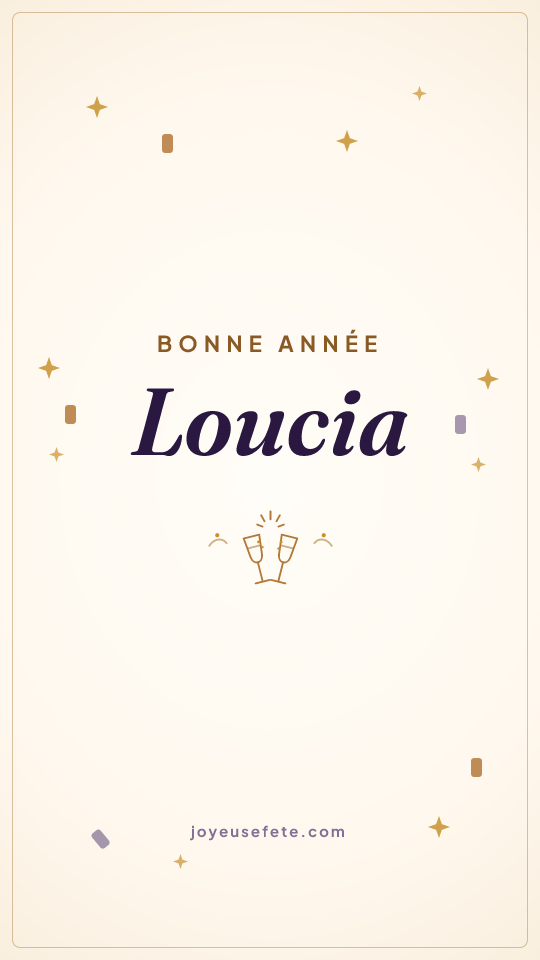 Image « Bonne année Loucia » au format story