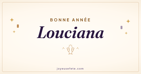 Image « Bonne année Louciana » au format large