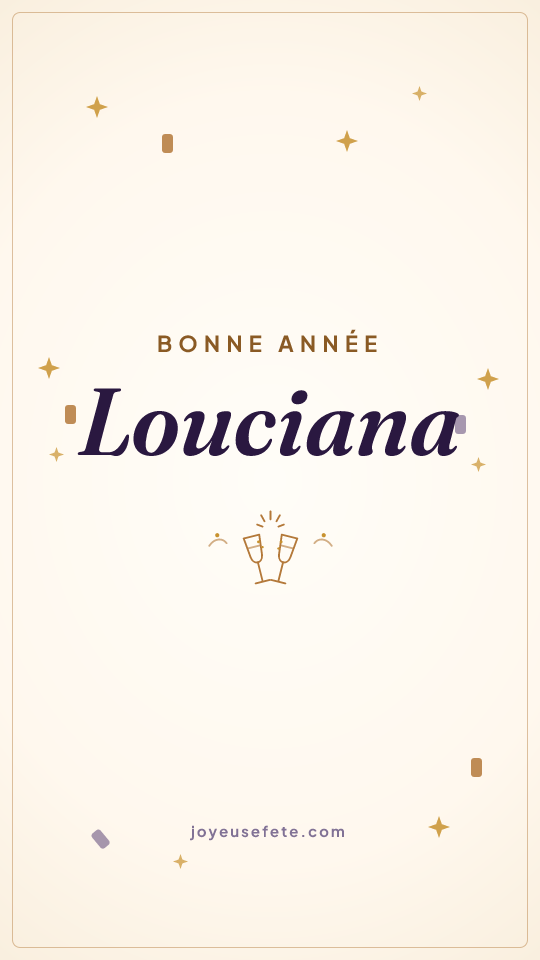 Image « Bonne année Louciana » au format story