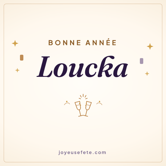 Image carrée « Bonne année Loucka » pour WhatsApp