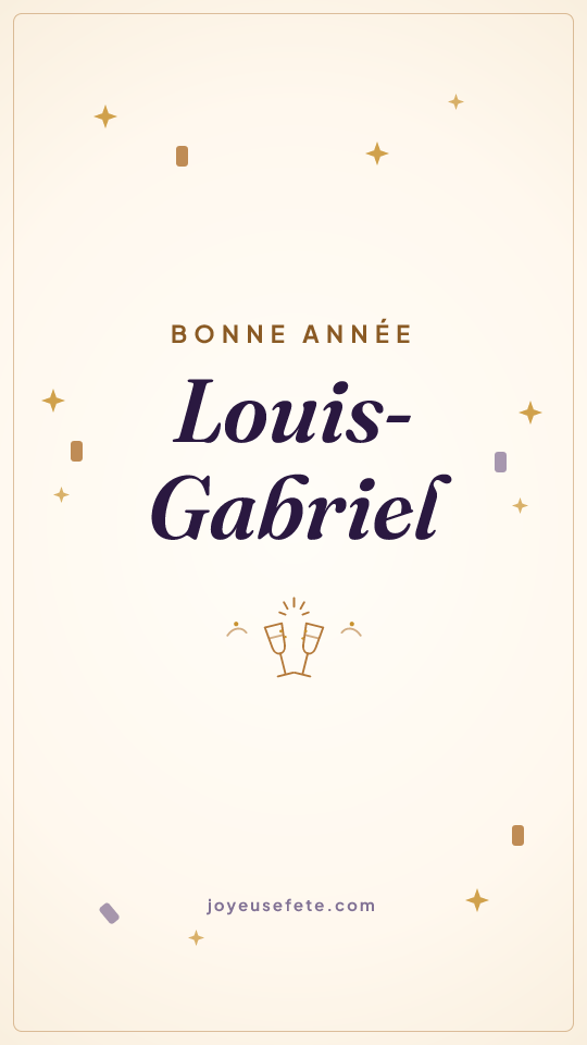 Image « Bonne année Louis-Gabriel » au format story