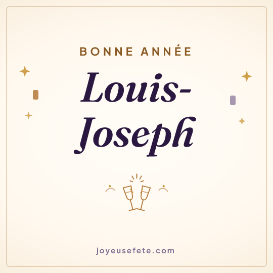 Image carrée « Bonne année Louis-Joseph » pour WhatsApp