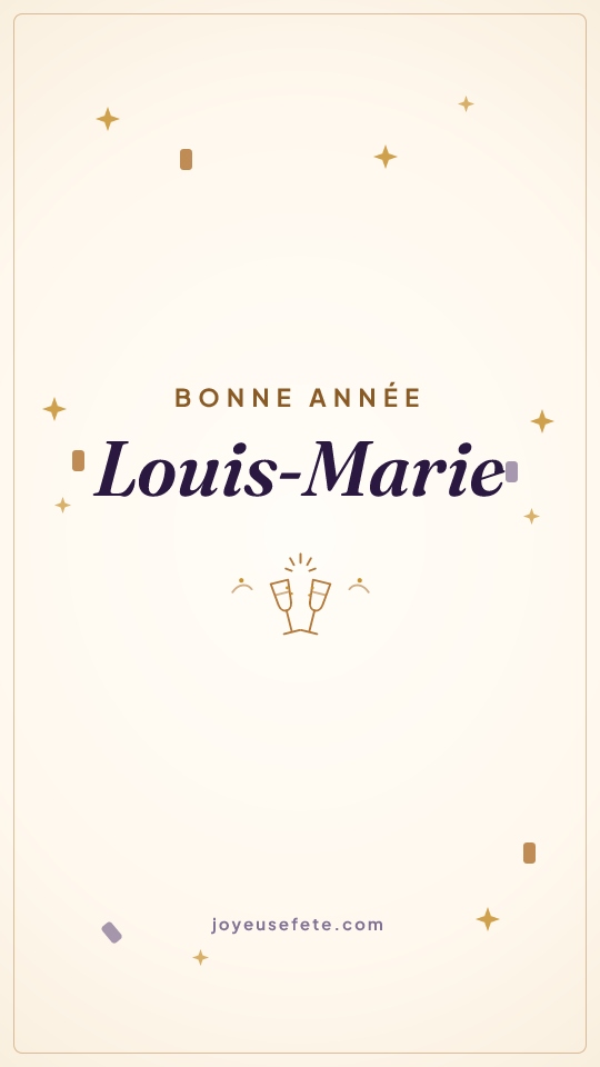 Image « Bonne année Louis-Marie » au format story