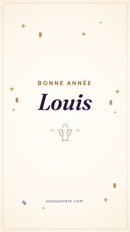 Image « Bonne année Louis » au format story