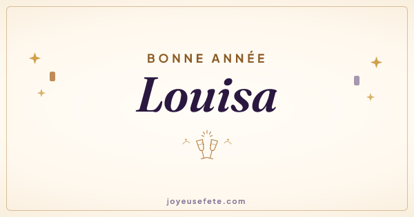 Image « Bonne année Louisa » au format large