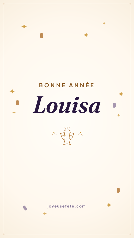 Image « Bonne année Louisa » au format story