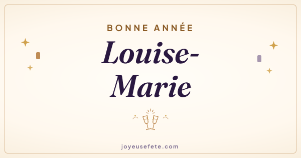 Image « Bonne année Louise-Marie » au format large