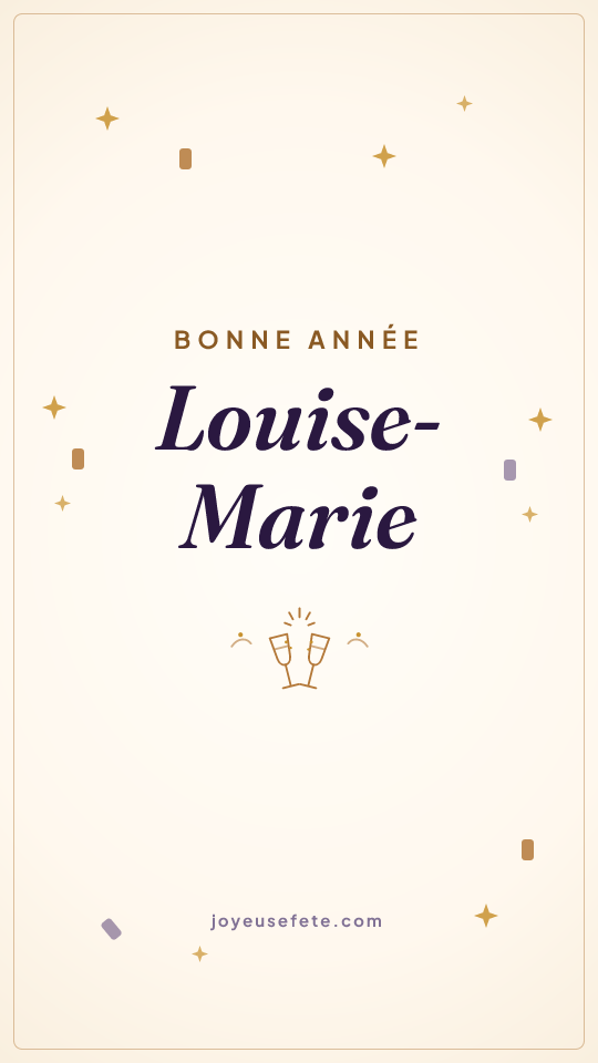 Image « Bonne année Louise-Marie » au format story