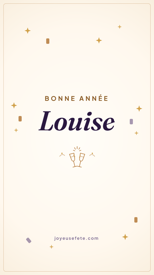 Image « Bonne année Louise » au format story