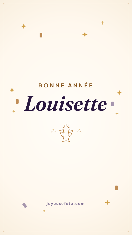 Image « Bonne année Louisette » au format story