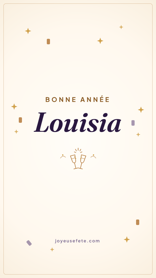Image « Bonne année Louisia » au format story