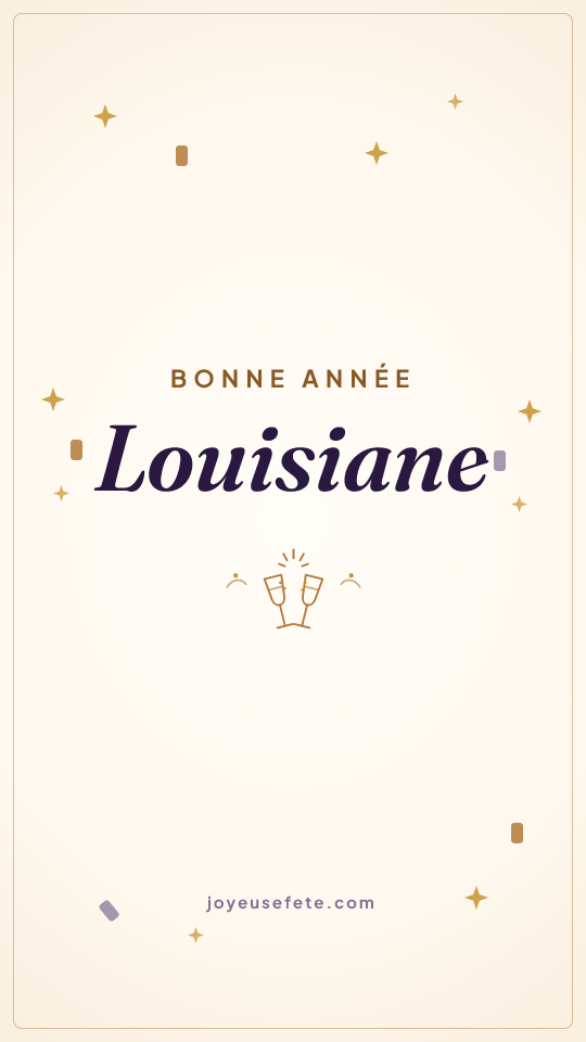 Image « Bonne année Louisiane » au format story