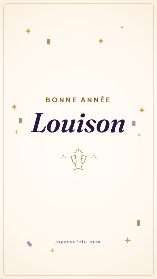 Image « Bonne année Louison » au format story