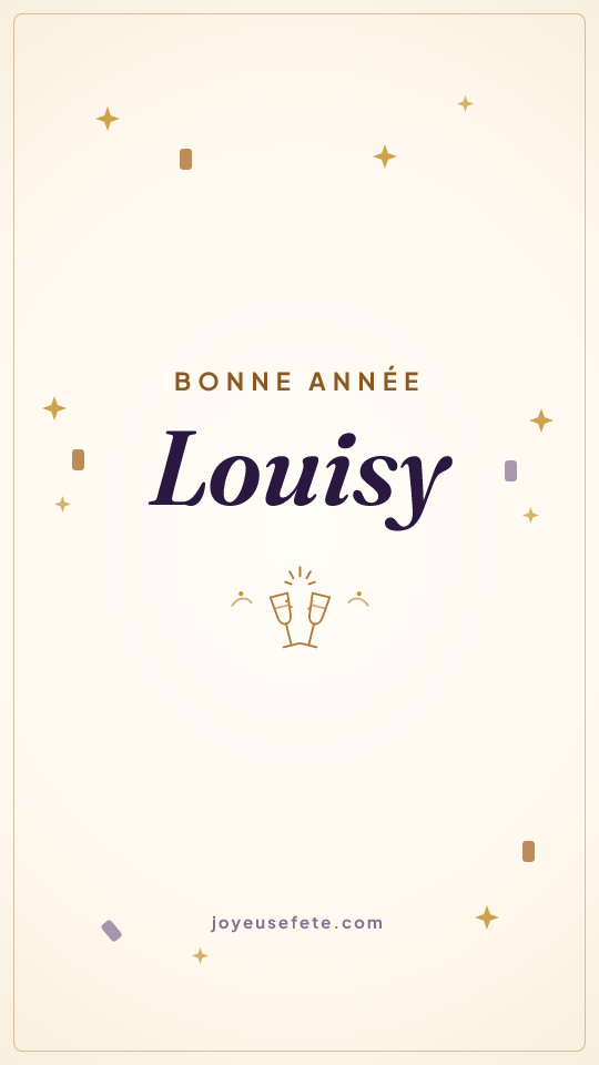 Image « Bonne année Louisy » au format story