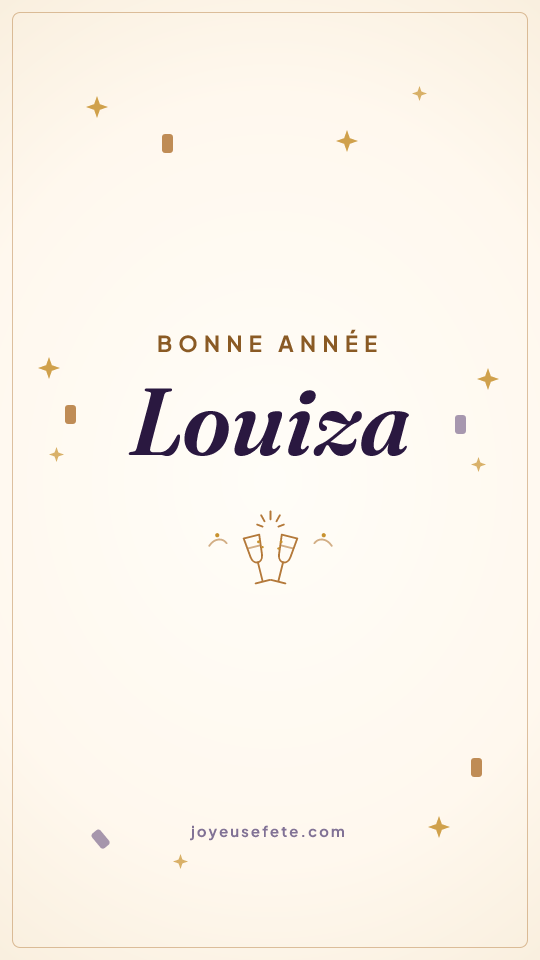 Image « Bonne année Louiza » au format story