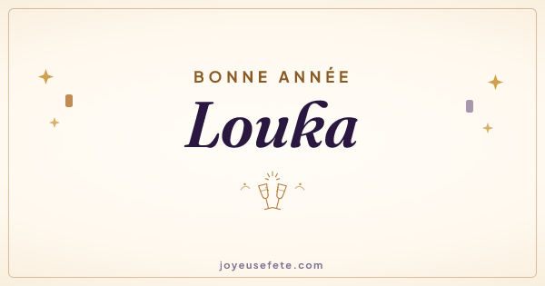 Image « Bonne année Louka » au format large