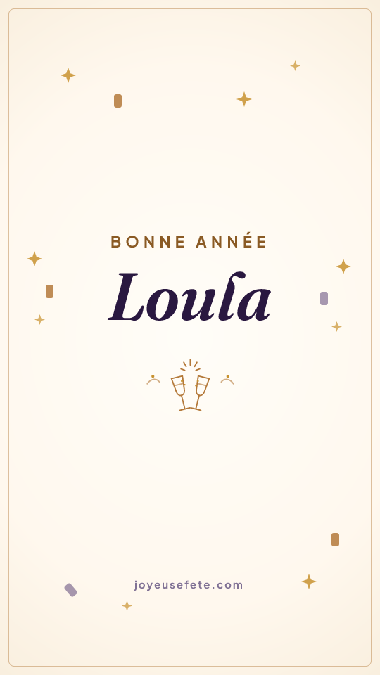 Image « Bonne année Loula » au format story