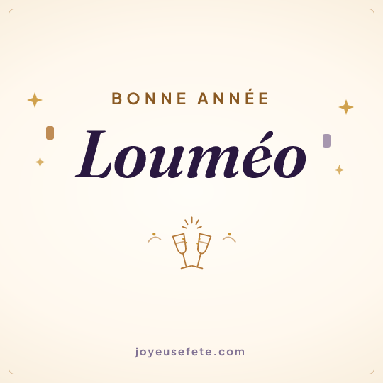 Image carrée « Bonne année Louméo » pour WhatsApp