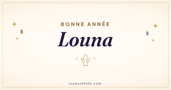 Image « Bonne année Louna » au format large