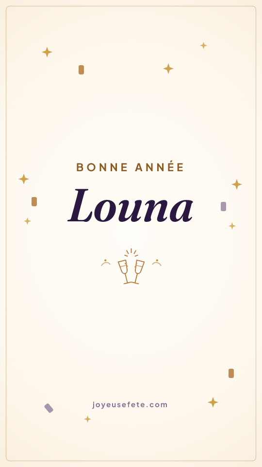 Image « Bonne année Louna » au format story