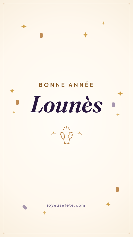 Image « Bonne année Lounès » au format story