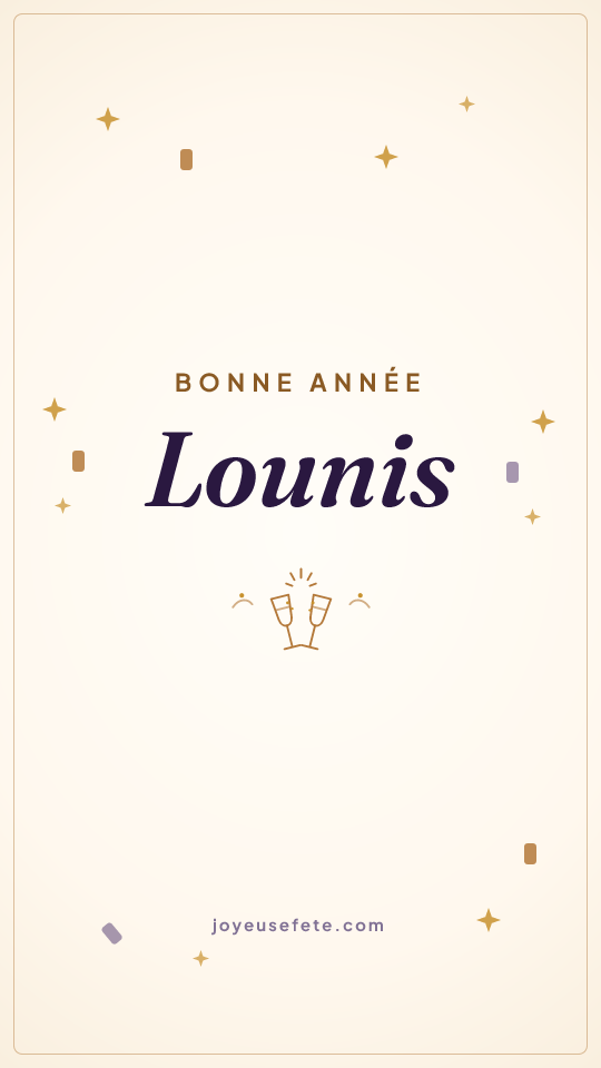 Image « Bonne année Lounis » au format story