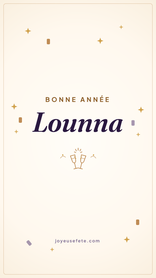 Image « Bonne année Lounna » au format story