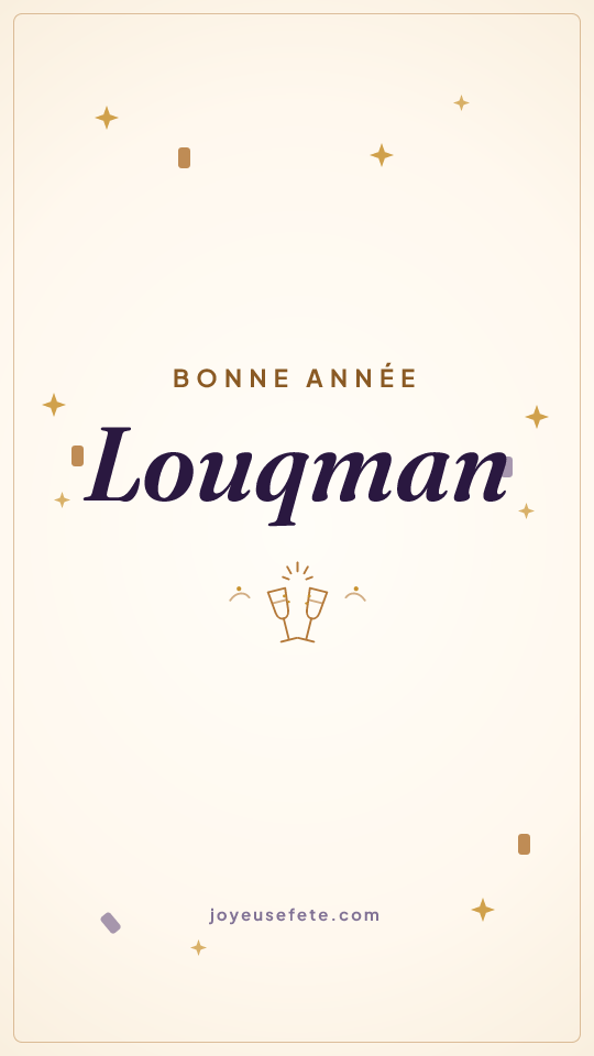 Image « Bonne année Louqman » au format story