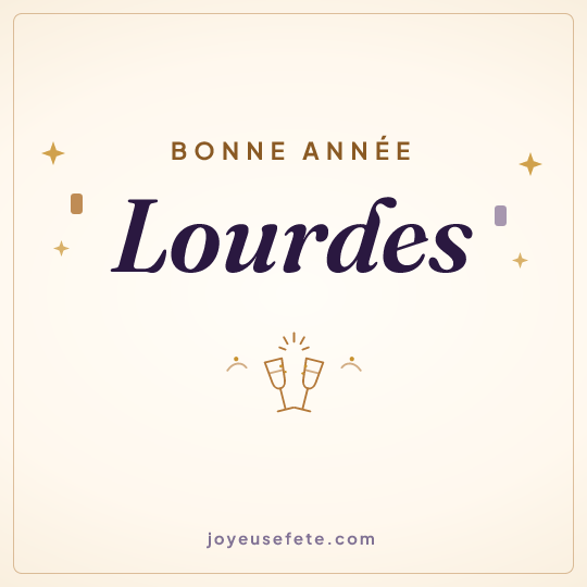Image carrée « Bonne année Lourdes » pour WhatsApp