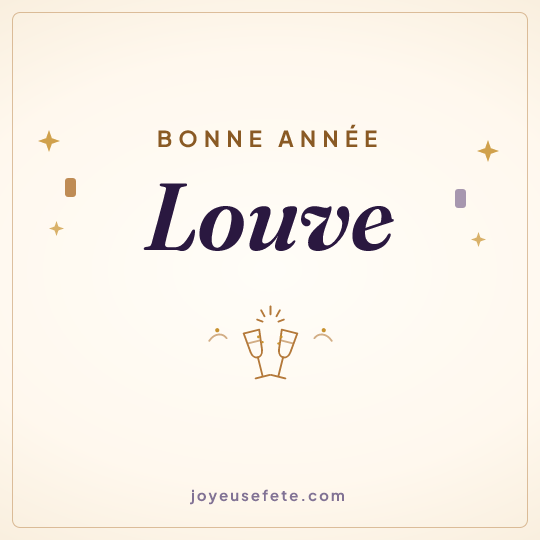 Image carrée « Bonne année Louve » pour WhatsApp