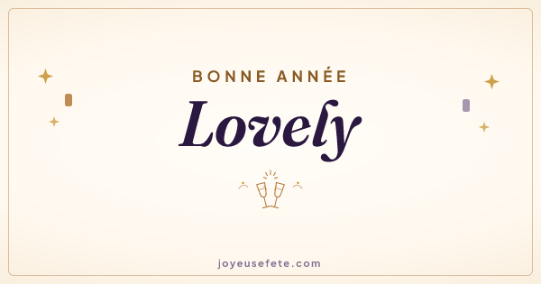 Image « Bonne année Lovely » au format large