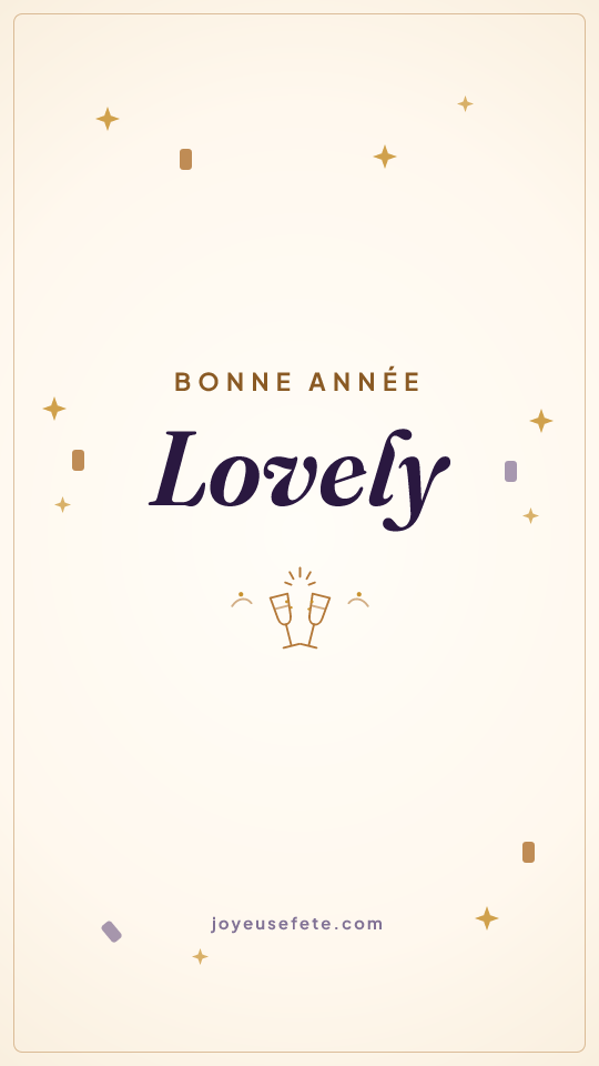 Image « Bonne année Lovely » au format story