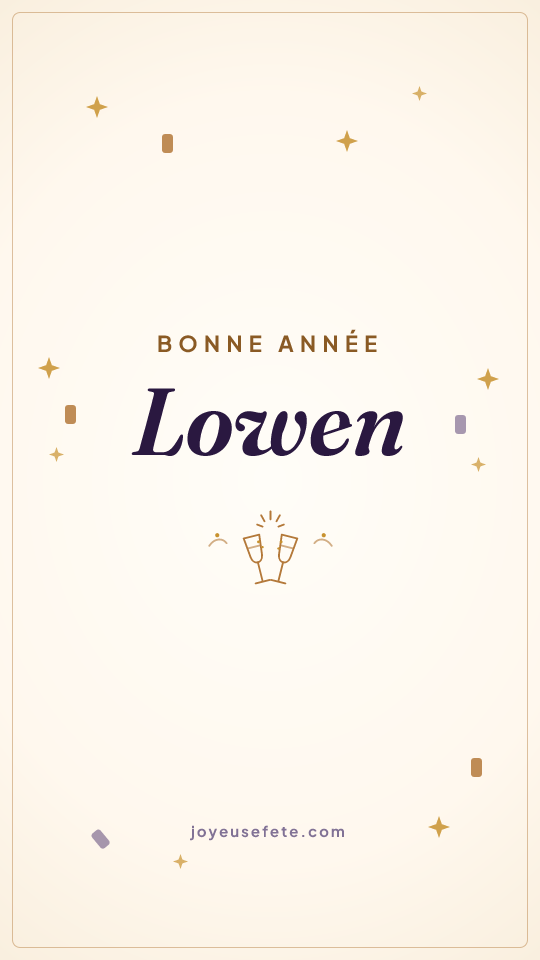 Image « Bonne année Lowen » au format story