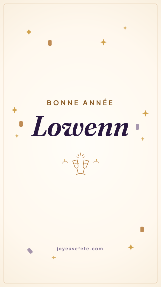 Image « Bonne année Lowenn » au format story