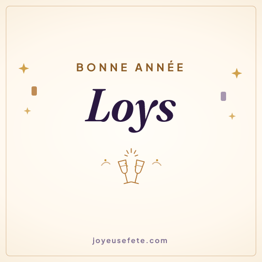 Image carrée « Bonne année Loys » pour WhatsApp