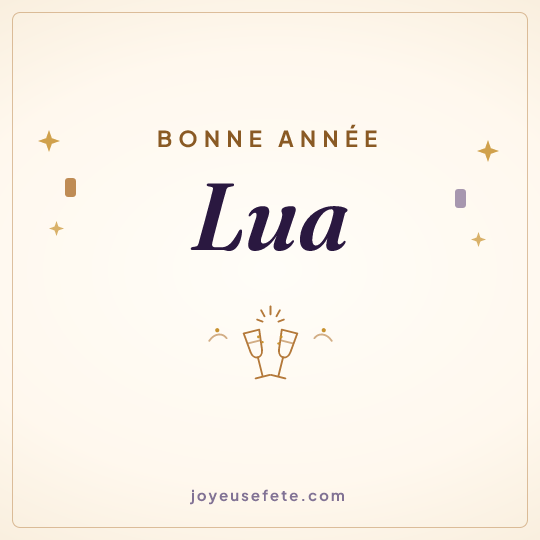 Image carrée « Bonne année Lua » pour WhatsApp