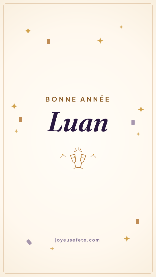 Image « Bonne année Luan » au format story