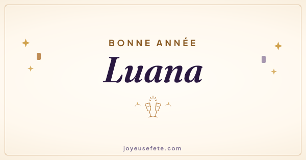 Image « Bonne année Luana » au format large