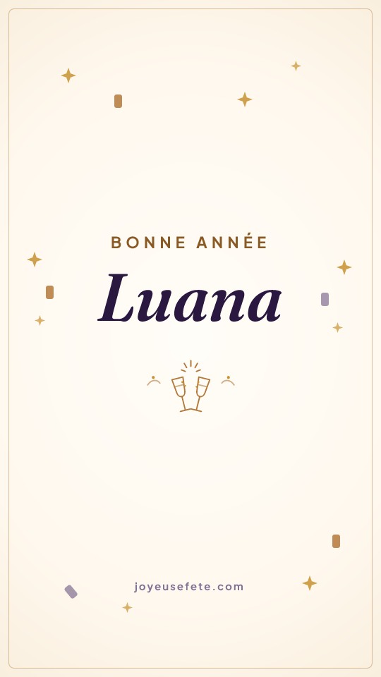 Image « Bonne année Luana » au format story