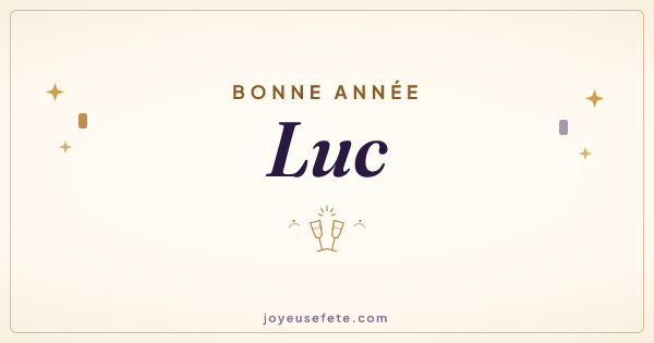Image « Bonne année Luc » au format large